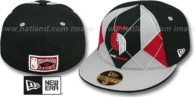 Trailblazers 'HARDWOOD BRADY' Black-Grey Fitted Hat by New Era