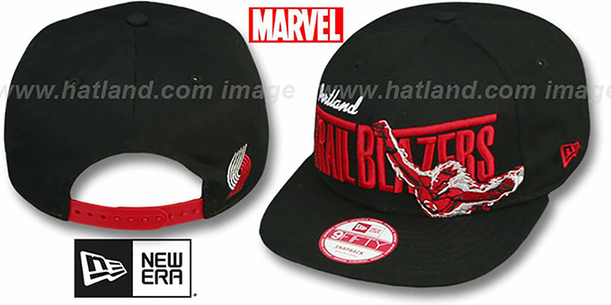 Trailblazers 'TEAM-HERO SNAPBACK' Black Hat by New Era