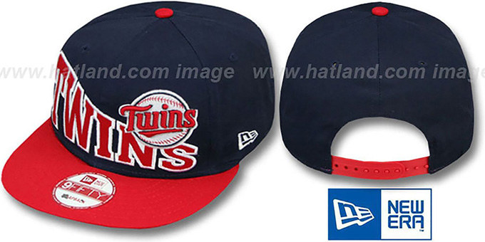 Twins 'STOKED SNAPBACK' Navy-Red Hat by New Era