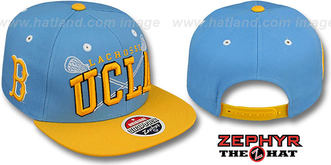 UCLA 'LACROSSE SUPER-ARCH SNAPBACK' Sky-Gold Hat by Zephyr