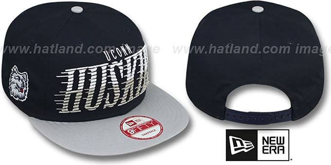 UCONN 'SAILTIP SNAPBACK' Navy-Grey Hat by New Era