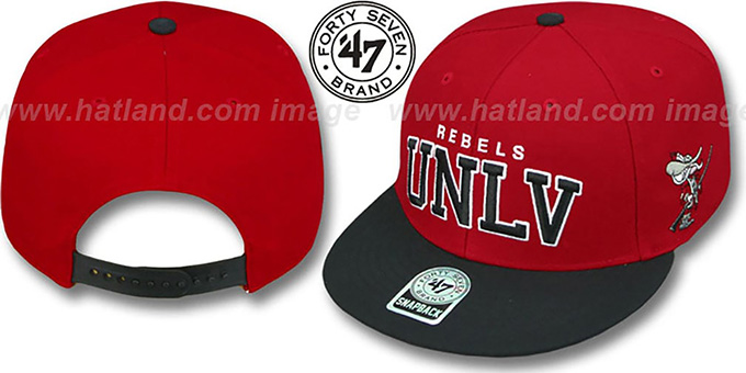 UNLV '2T BLOCKSHED SNAPBACK' Adjustable Hat by Twins 47 Brand