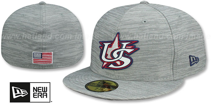 USA '2023 CLUBHOUSE' Heather Grey Fitted Hat by New Era