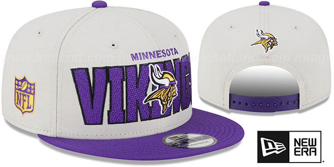 Vikings 2023 'NFL DRAFT SNAPBACK' Stone-Purple Hat by New Era