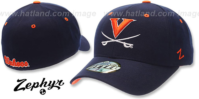 Virginia 'DH' Fitted Hat by ZEPHYR - navy