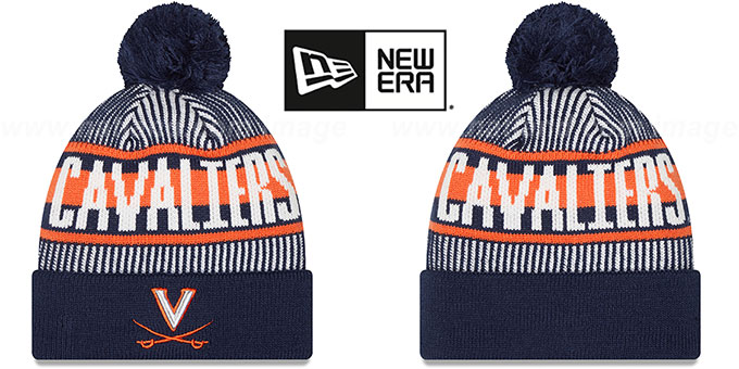 Virginia 'STRIPED' Knit Beanie Hat by New Era