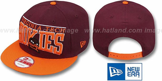 Virginia Tech 'LE-ARCH SNAPBACK' Burgundy-Orange Hat by New Era