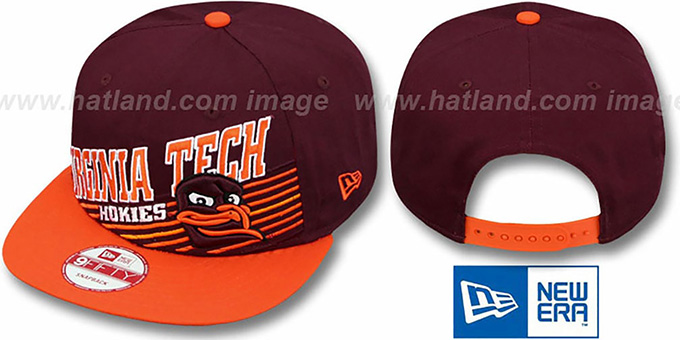 Virginia Tech 'STILL ANGLIN SNAPBACK' Burgundy-Orange Hat by New Era