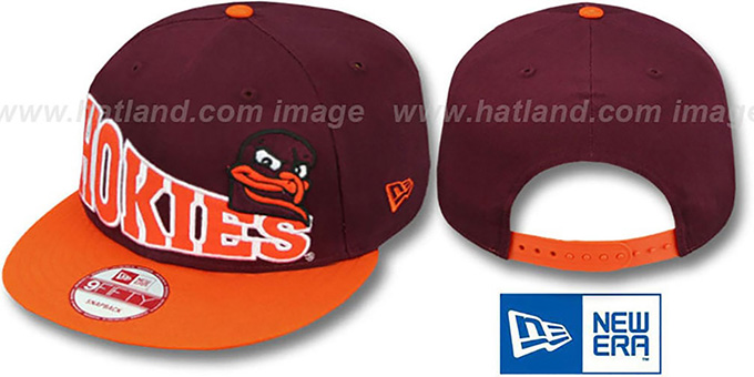 Virginia Tech 'STOKED SNAPBACK' Burgundy-Orange Hat by New Era