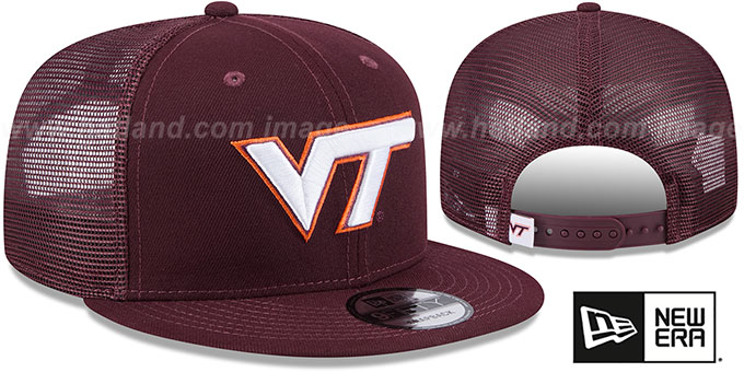 Virginia Tech 'TEAM-BASIC TRUCKER SNAPBACK' Maroon Hat by New Era