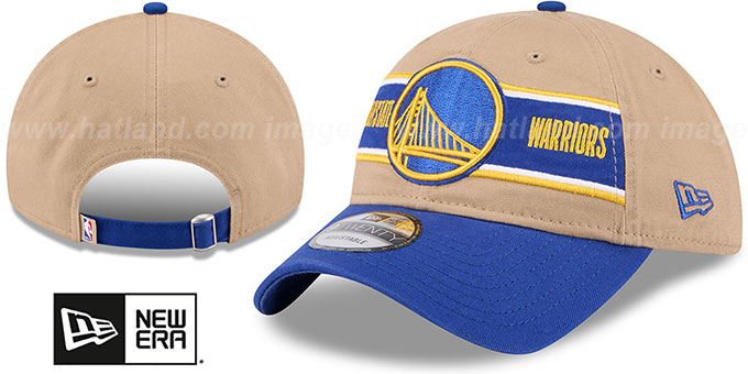 Warriors '2024 NBA DRAFT STRAPBACK' Camel-Royal Hat by New Era