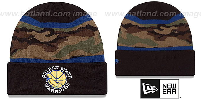 Warriors 'ARMY CAMO FILLZ' Knit Beanie Hat by New Era