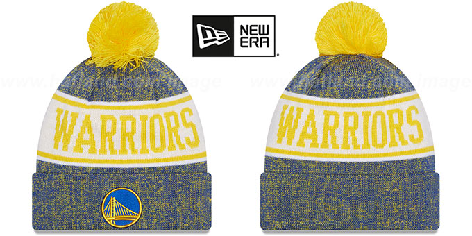 Warriors 'BANNER' Knit Beanie Hat by New Era