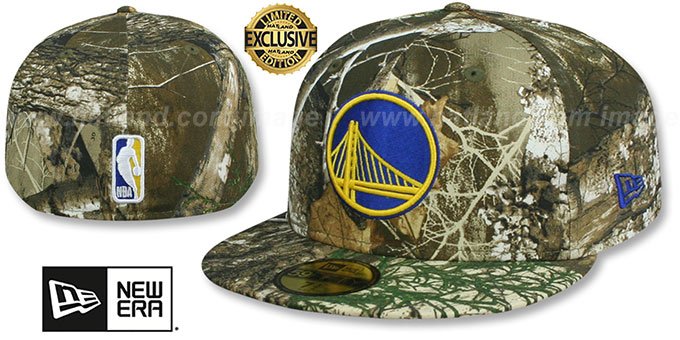 Warriors 'NBA TEAM-BASIC' Realtree Camo Fitted Hat by New Era