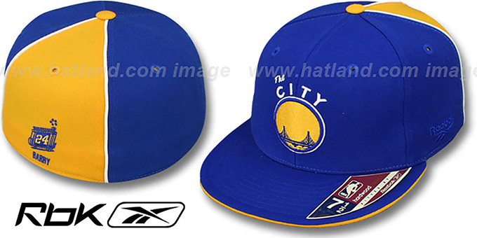 Warriors 'RICK BARRY SWINGMAN' Royal-Gold Fitted Hat by Reebok