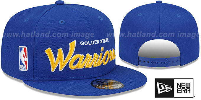 Warriors 'SCRIPT-UP SNAPBACK' Royal Hat by New Era