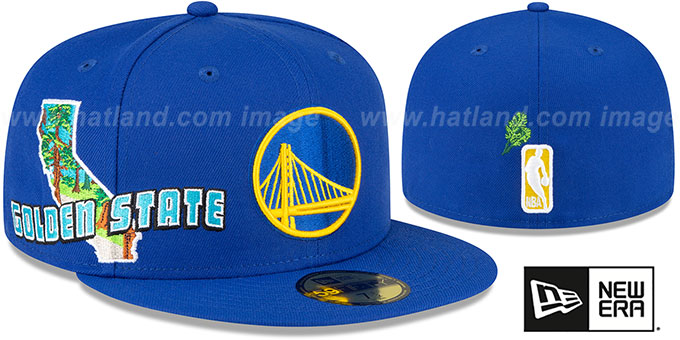 Warriors 'STATEVIEW' Royal Fitted Hat by New Era