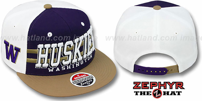 Washington '2T SUPERSONIC SNAPBACK' Purple-Gold Hat by Zephyr