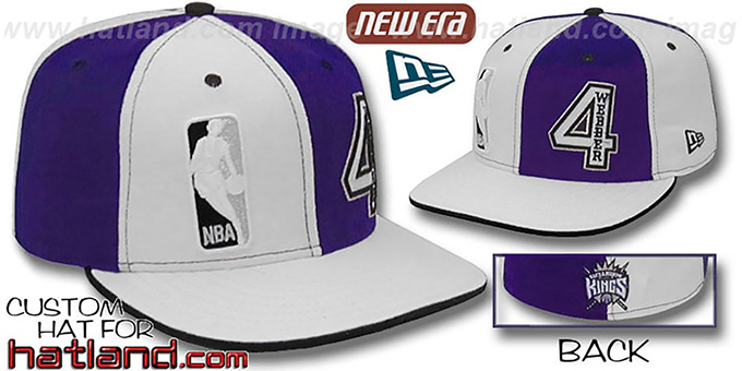 Webber 'DOUBLE WHAMMY' White-Purple Fitted Hat