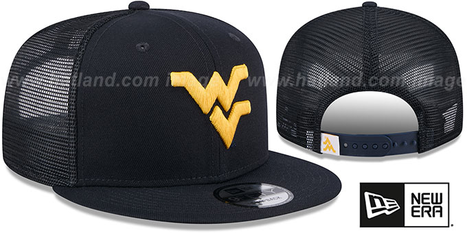 West Virginia 'TEAM-BASIC TRUCKER SNAPBACK' Navy Hat by New Era