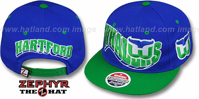 Whalers '2T FLASHBACK SNAPBACK' Royal-Green Hat by Zephyr