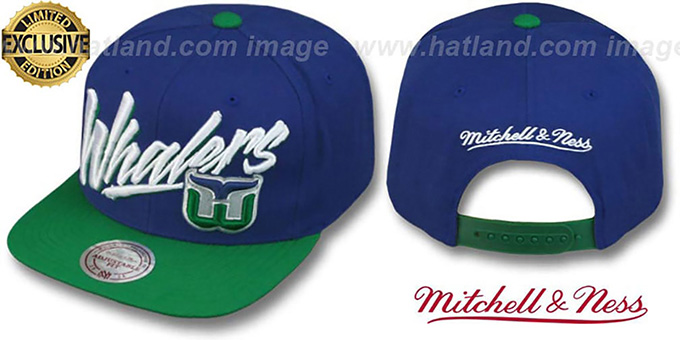 Whalers '2T VICE SNAPBACK' Royal-Green Adjustable Hat by Mitchell and Ness