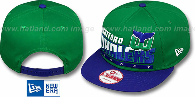 Whalers 'SLICE-N-DICE SNAPBACK' Green-Royal Hat by New Era