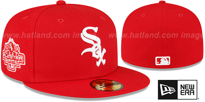 White Sox 2003 'ASG SIDE-PATCH UP' Red-White Fitted Hat by New Era