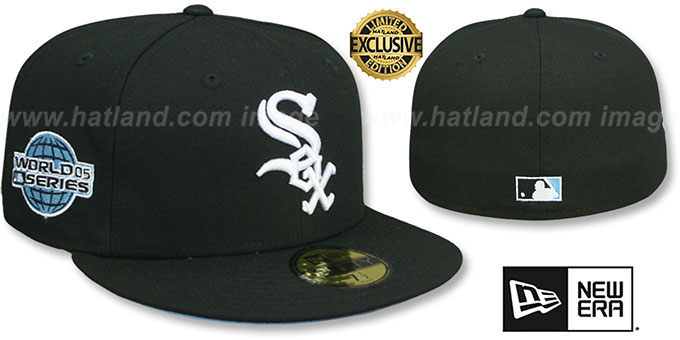 White Sox 2005 WORLD SERIES 'SKY-BOTTOM' Black Fitted Hat by New Era