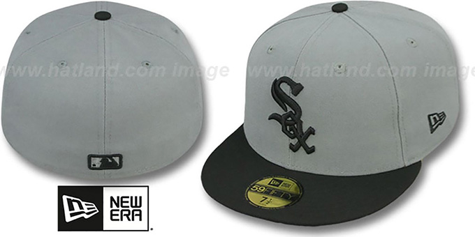 White Sox '2T TEAM-BASIC' Grey-Black Fitted Hat by New Era