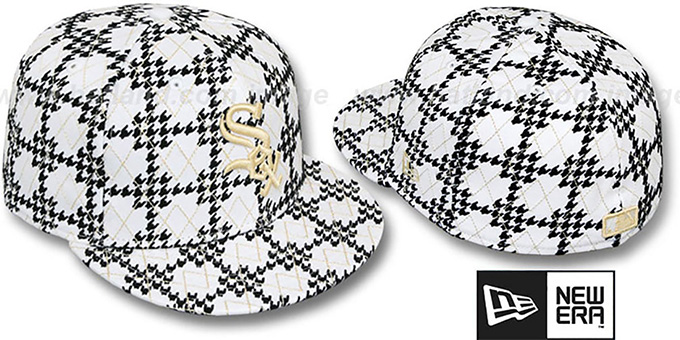 White Sox 'A-TOOTH' White-Black Fitted Hat by New Era