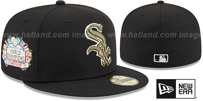 White Sox 'BOTANICAL SIDE-PATCH' Black Fitted Hat by New Era