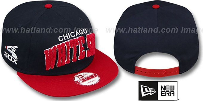 White Sox COOP 'CHENILLE-ARCH SNAPBACK' Navy-Red Hat by New Era