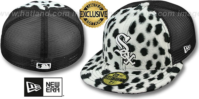 White Sox DALMATION 'ANIMAL-FUR MESH-BACK' Fitted Hat by New Era