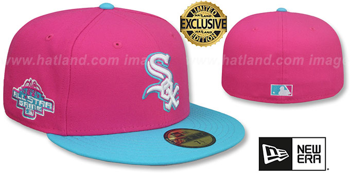 White Sox 'MIAMI VICE SIDE-PATCH' Beetroot-Blue Fitted Hat by New Era