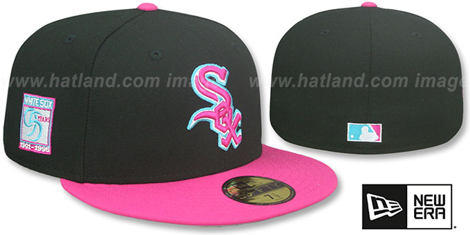 White Sox 'MIAMI VICE SIDE-PATCH' Black-Beetroot Fitted Hat by New Era