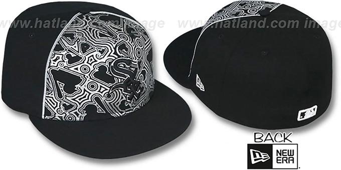 White Sox 'MLB-FOIL' Black-Silver Fitted Hat by New Era