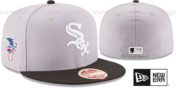 White Sox 'MLB WOOL-STANDARD' Grey-Black Fitted Hat by New Era