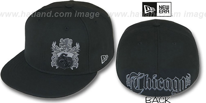 White Sox 'OLD ENGLISH SOUTHPAW' Black Fitted Hat by New Era