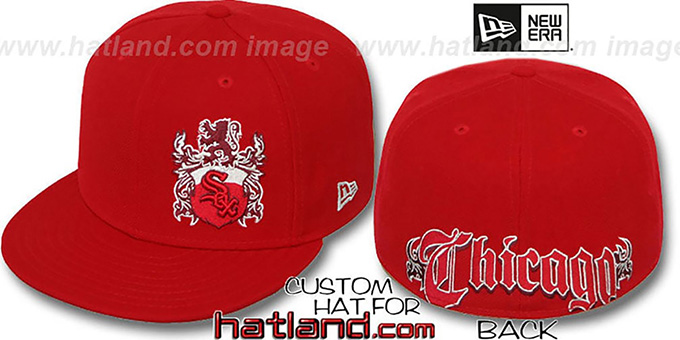 White Sox 'OLD ENGLISH SOUTHPAW' Red-Red Fitted Hat by New Era