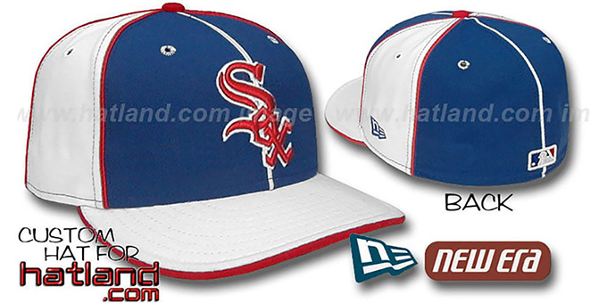 White Sox 'PINWHEEL-3' Royal-White Fitted Hat by New Era