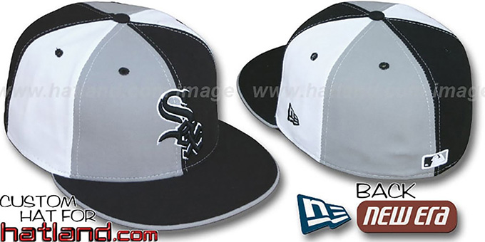 White Sox 'PINWHEEL' Grey-Black-White Fitted Hat by New Era