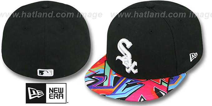 White Sox 'REAL GRAFFITI VIZA-PRINT' Black Fitted Hat by New Era