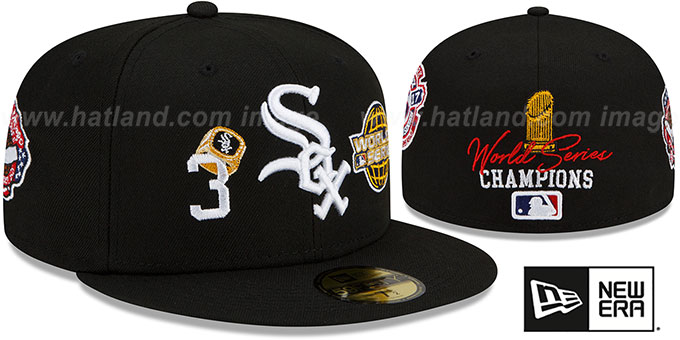 White Sox 'RINGS-N-CHAMPIONS' Black Fitted Hat by New Era