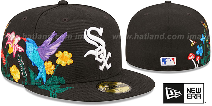 White Sox 'SIDE-BLOOM' Black Fitted Hat by New Era