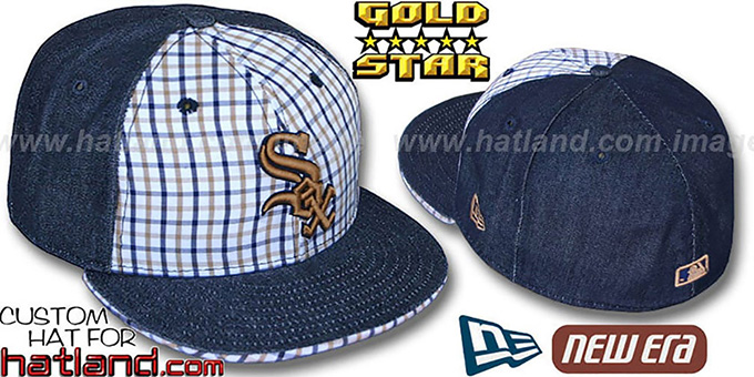 White Sox 'SPANKY' Plaid-Navy Denim Fitted Hat by New Era