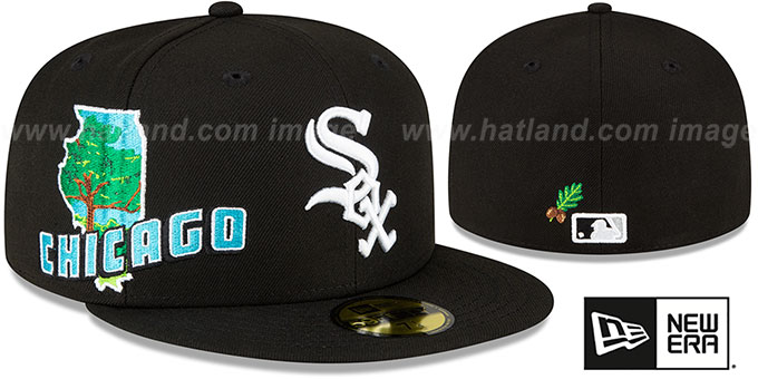 White Sox 'STATEVIEW' Black Fitted Hat by New Era