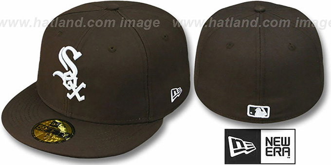 White Sox 'TEAM-BASIC' Brown-White Fitted Hat by New Era