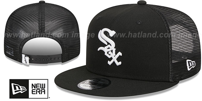 White Sox 'TEAM-BASIC TRUCKER SNAPBACK' Black-White Hat by New Era