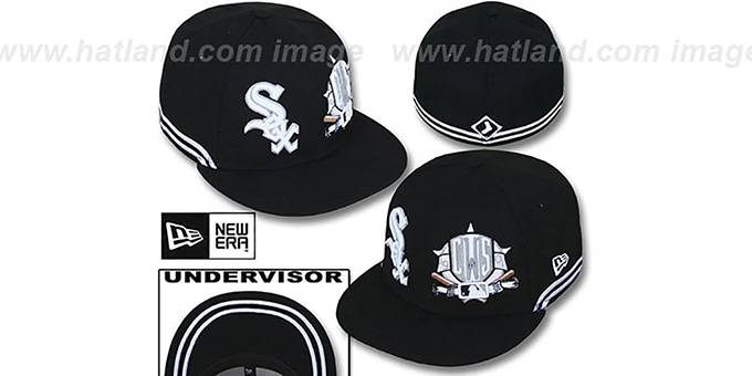 White Sox 'TWO-BIT' Black-White Fitted Hat by New Era